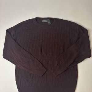 Liz Claiborne Men's Dark Brown Crewneck Sweater